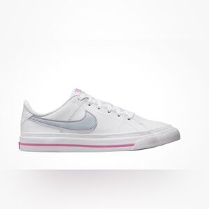 Nike White and Pink‎ Sneakers Court Legacy Big Kid Pinksicle color